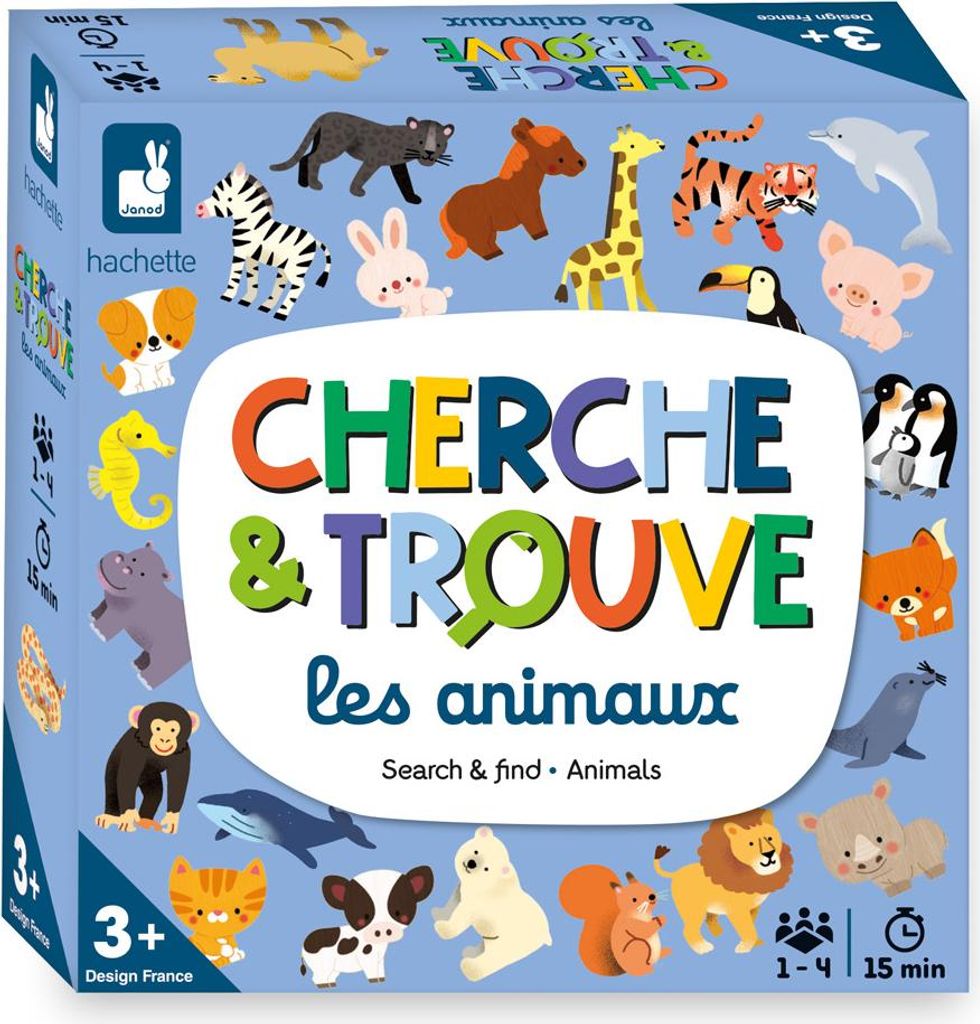 Janod Such- und Findespiel - Tiere - Lernspiel für Kinder