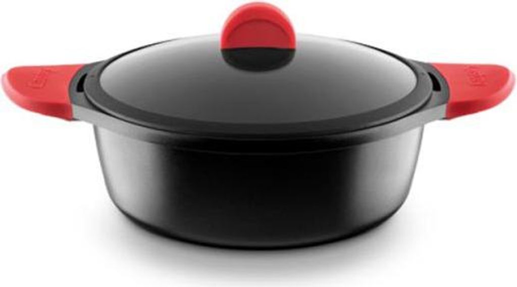 Castey F-IO28, 7,5 l, Rund, Schwarz, Aluminium, Schwarz, Keramik, Gas, Halogen, Induktion, Versiegelte Platte