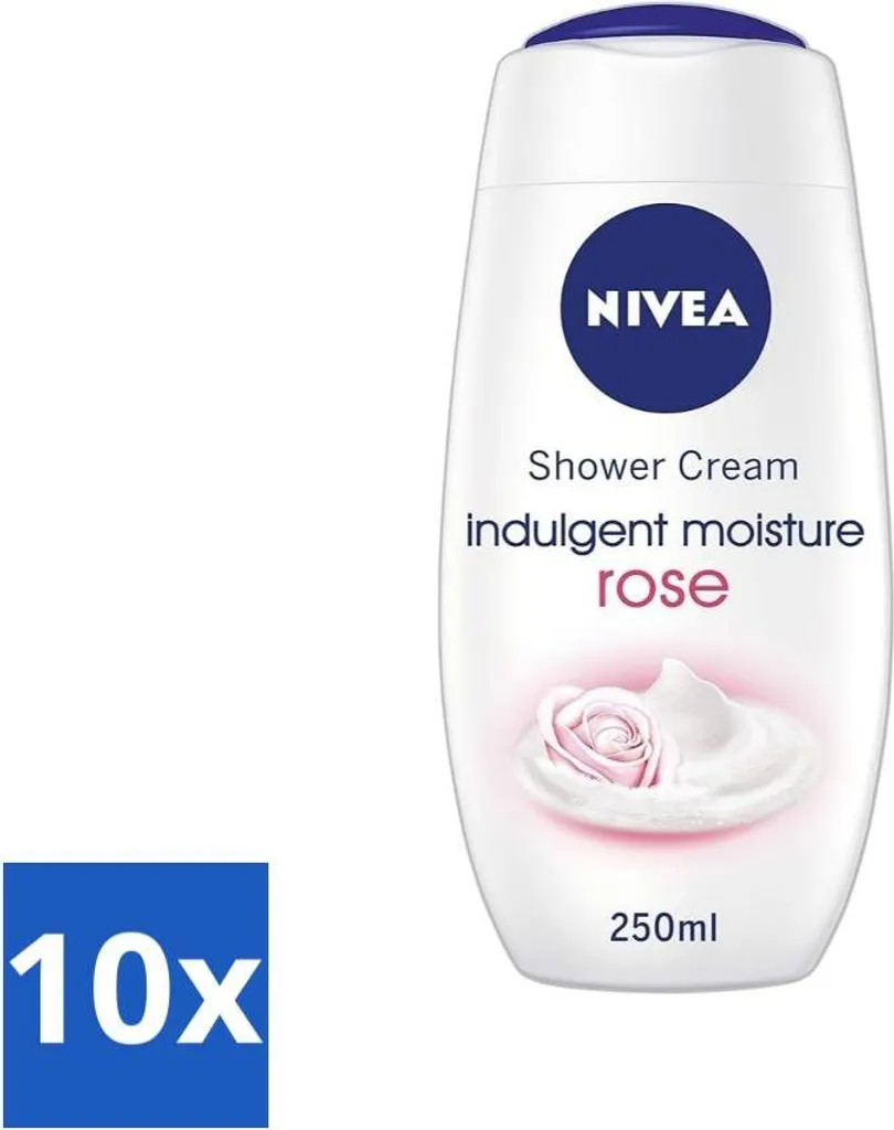 Nivea Doccia Crema Rosa e Olio di Mandorla 10x250ml Risparmio