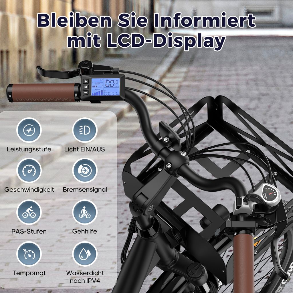 E-Bike 26 Zoll bis zu 160 - 200 km Wasserdicht IP54 Produktbild 10