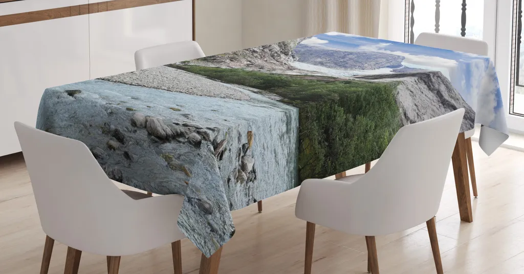 Tovaglia Paesaggio Norvegese 140x240cm - Arredo Moderno Idrorepellente