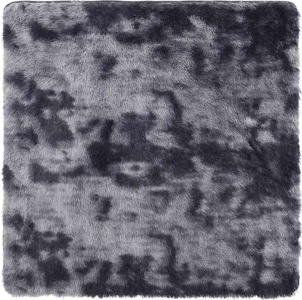 vidaXL Teppich Shaggy Hochflor NAVARRA Dunkelgrau 240x240 cm Polyester
