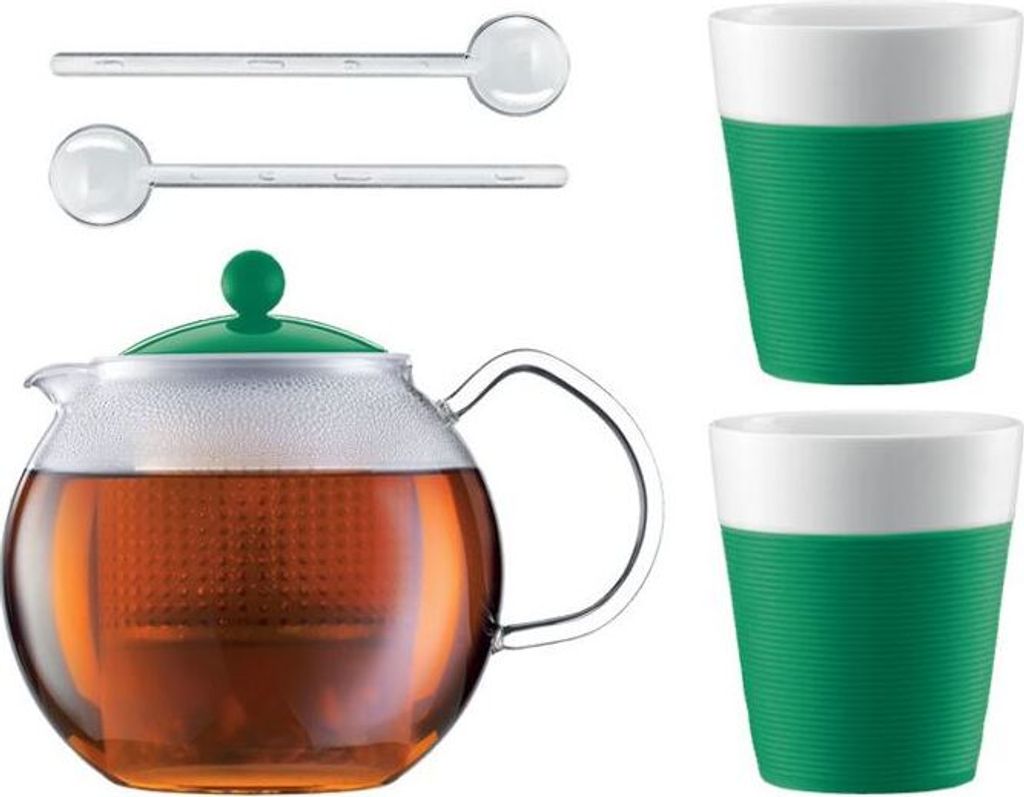 Bodum Teebereiter + 2 Gläser Grün AK1830-XY-Y15-10