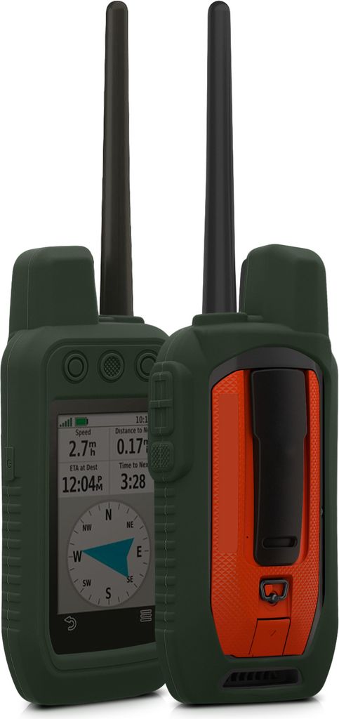 kwmobile Hülle kompatibel mit Garmin Alpha 300 / Alpha 200 - Schutzhülle für GPS Handgerät in Dunkelgrün