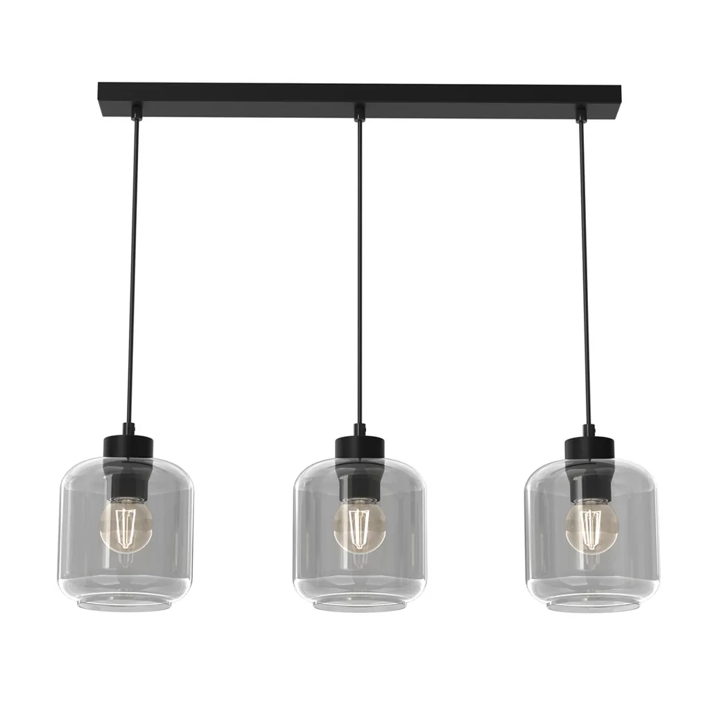 Sombra Smoked Suspension 3Xe27 Plafonnier au Design Industriel Moderne