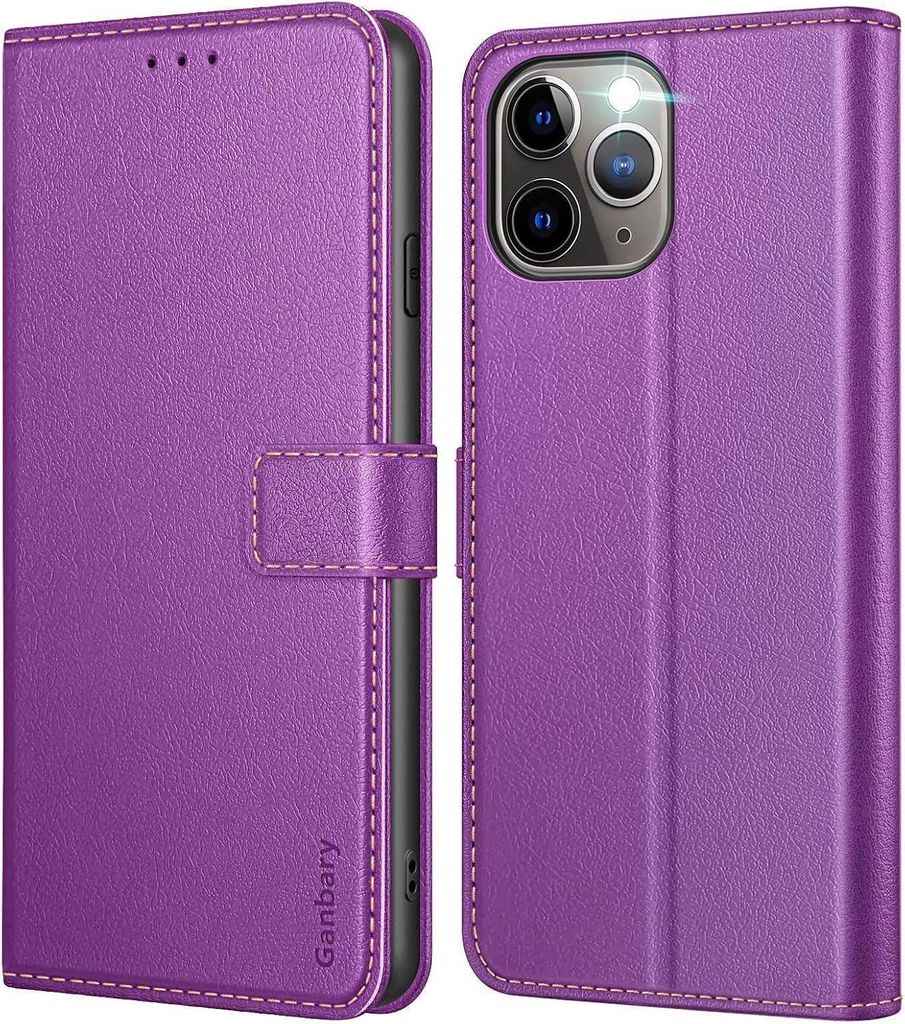 iPhone 11 Pro Leder Handyhülle mit Kartenschlitzen und Produktbild 