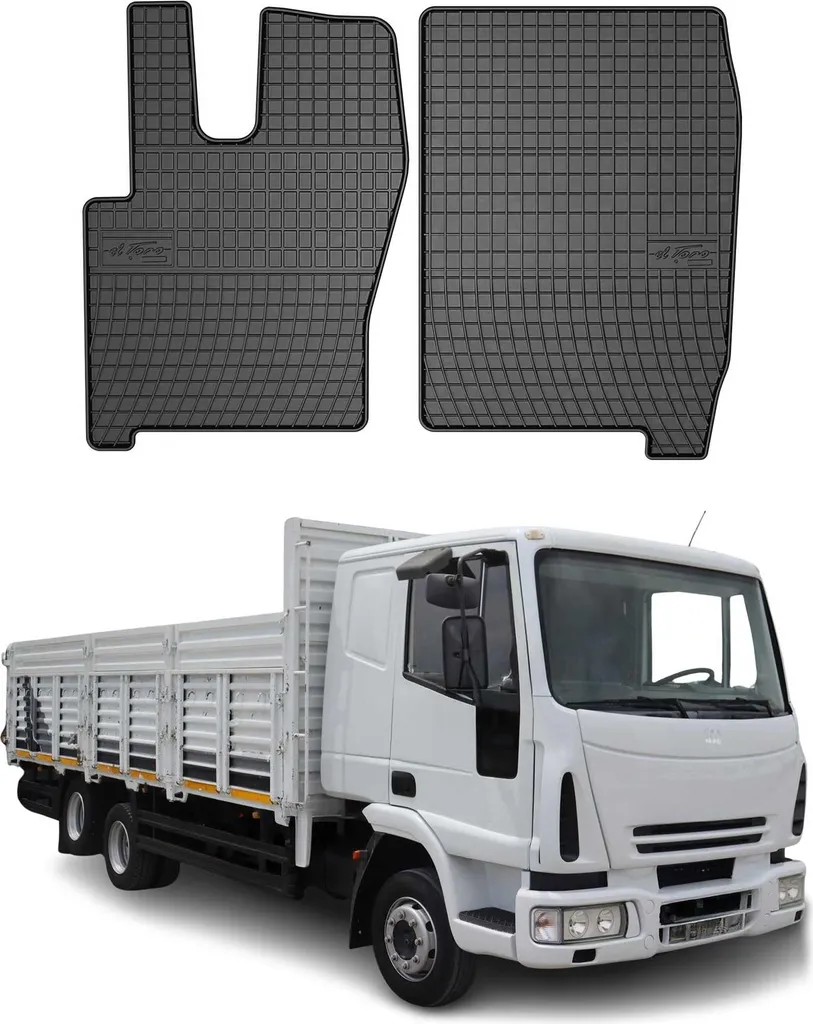 Tappetini Gomma Iveco Eurocargo 120 (2002-2008) - Set 2 Pezzi Nero