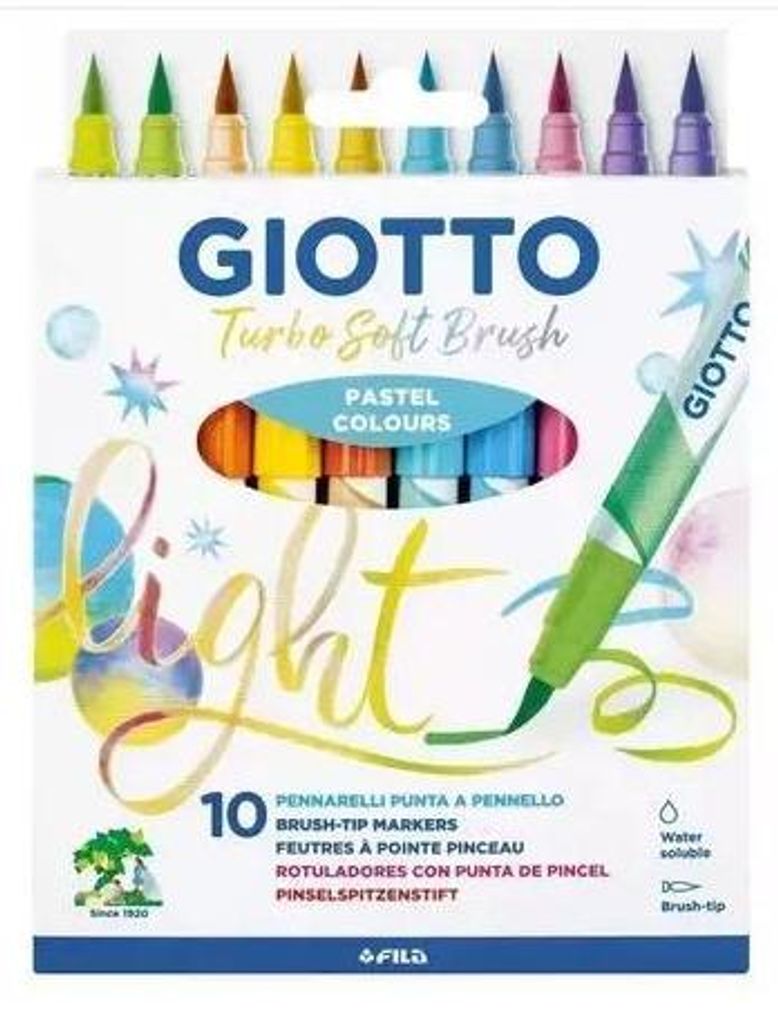 GIOTTO Pinselstifte Turbo Soft Brush 10 Stück Kartonetui Produktbild 