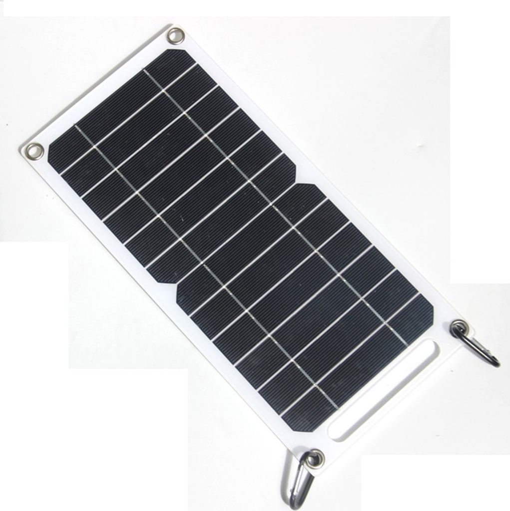 Usb Solar Panel Outdoor Flexible 6w 5v Portable Klettern Camping Reise Ladegerät Generator Power Bank Schwarz