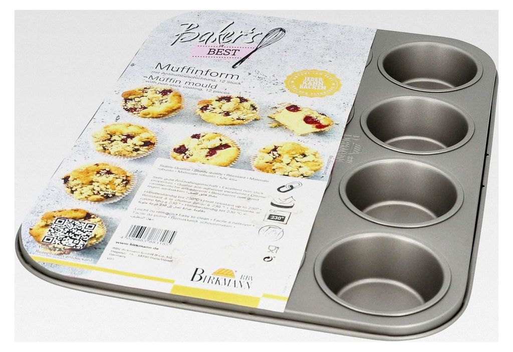 Muffinform, Ø 7 cm, 12 Stück, mit Antihaftbeschichtung