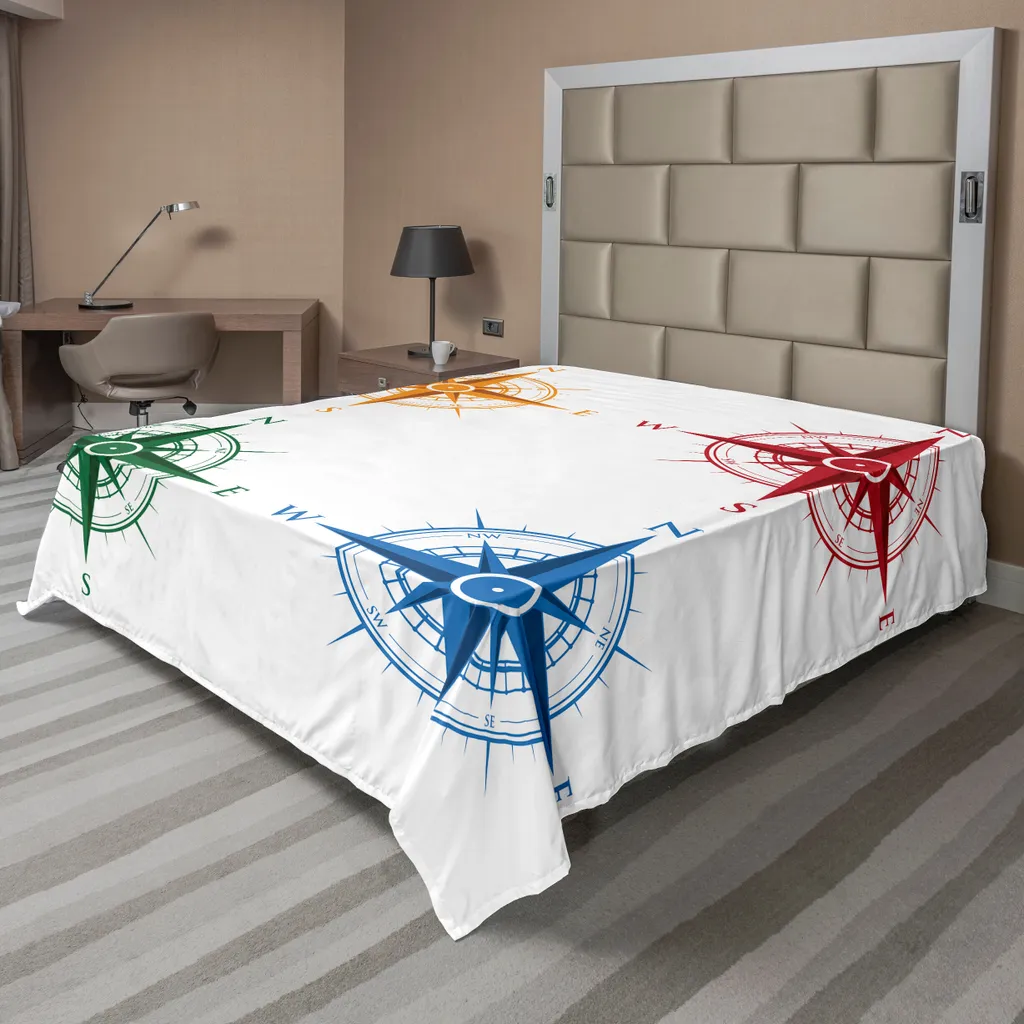 Lenzuolo d'Arredo ABAKUHAUS Bussole Orientative - Stile Magnetico 266x260