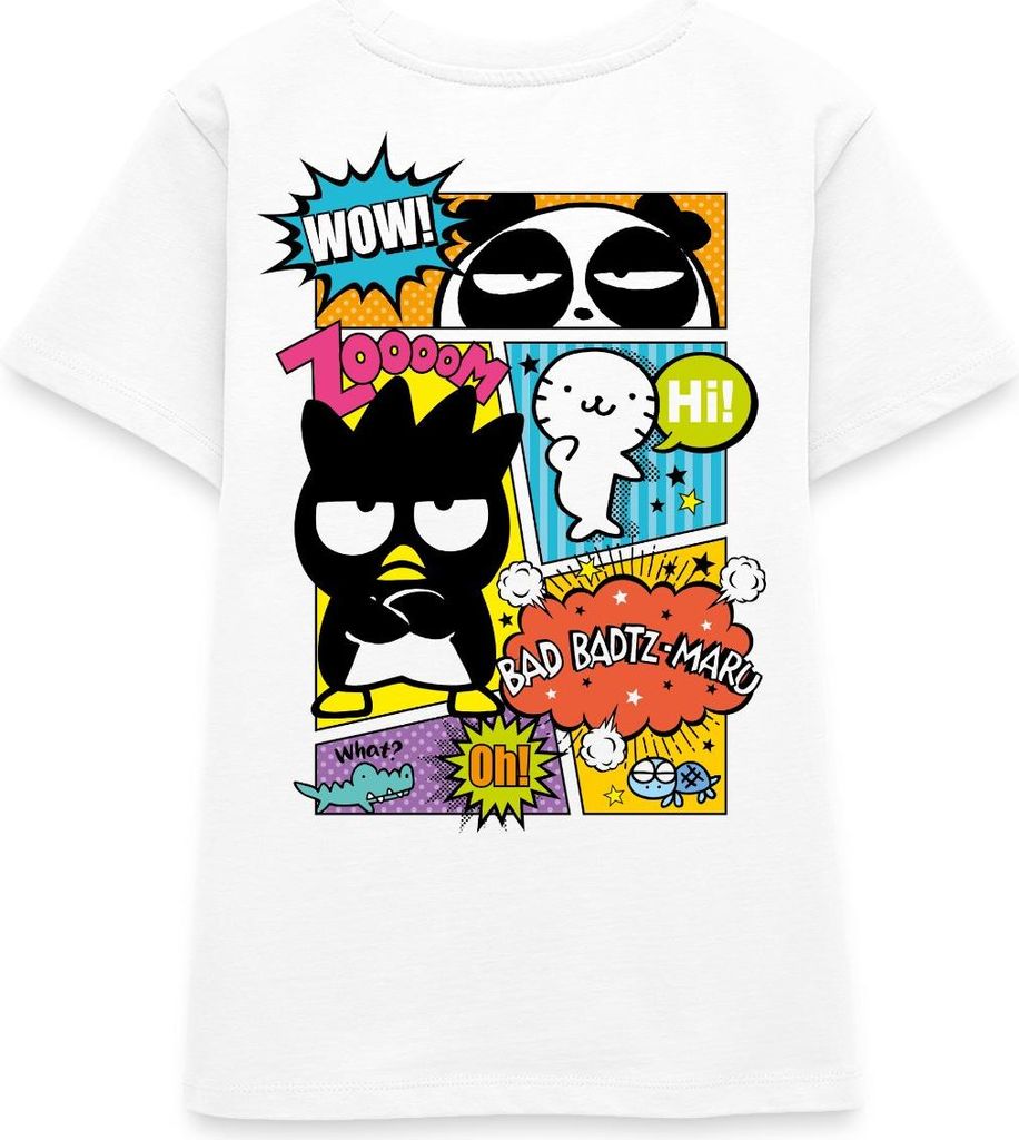 Spreadshirt Bad Badtz-Maru Mit Freunden Im Comic Stil Teenager Premium T-Shirt, 158/164 (12 Jahre), Weiß