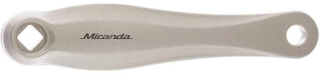 Manivelle Gauche Miranda Beta 1 Argent 170mm pour Réparation de Vélo