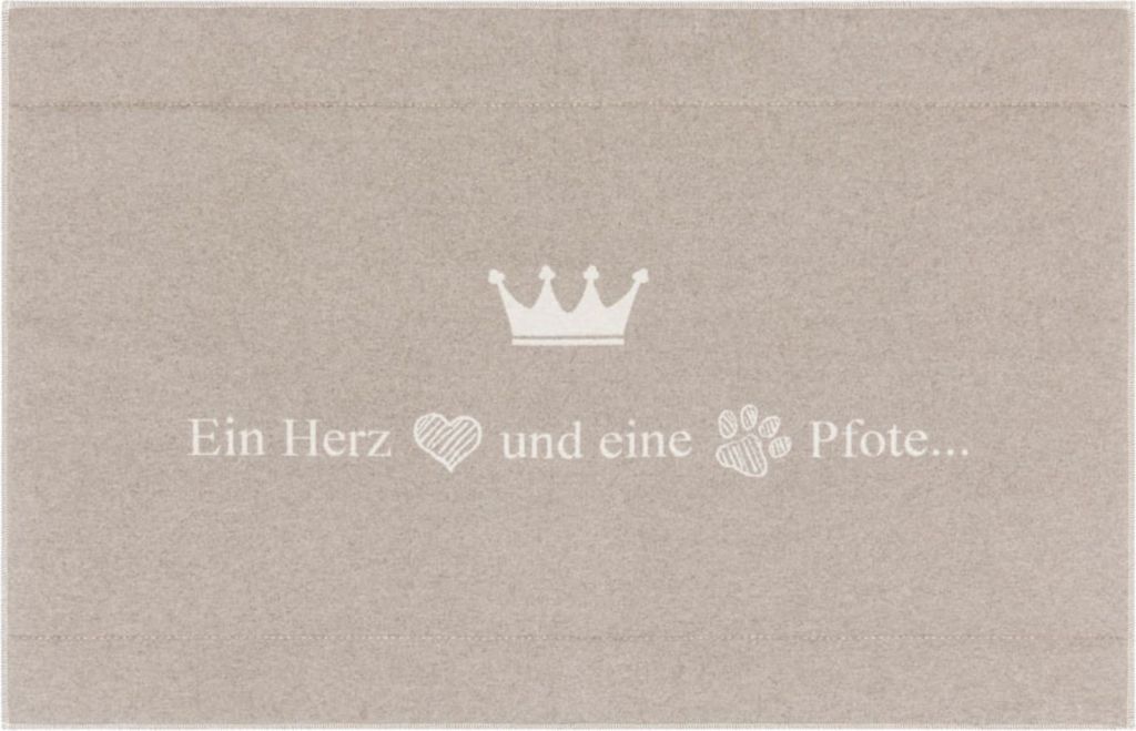 Tapis pour chien doublé Un coeur et une patte couleur fumée Image du produit 