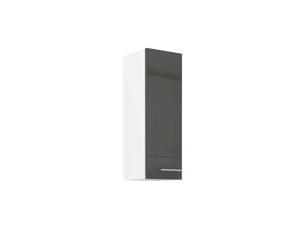 Armoire murale haute LAJLA 30 cm gris et blanc pour rangement cuisine