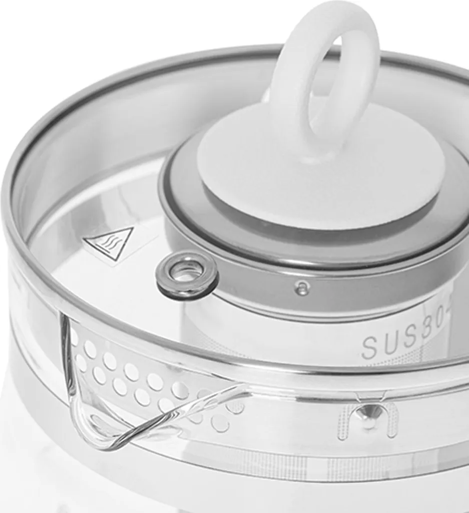 Adler AD 1299 Bollitore in Vetro con Infusore 1,5L Bianco 2200W - 5