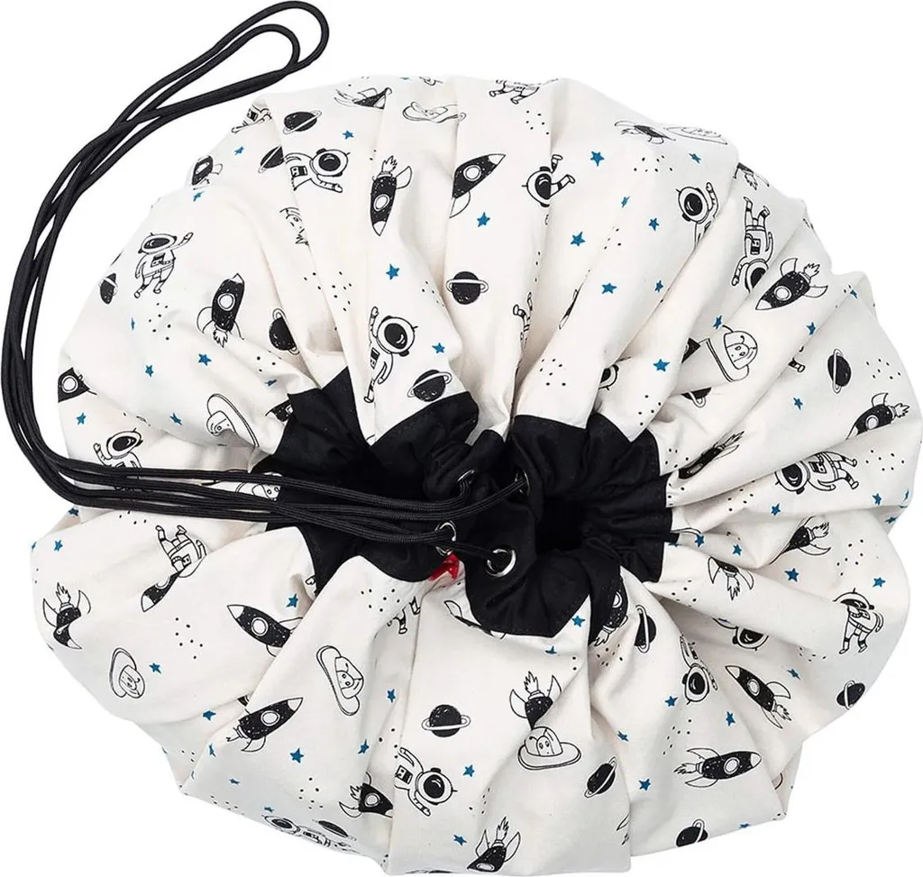 Fini le désordre avec le sac de rangement jouets Space phosphorescent