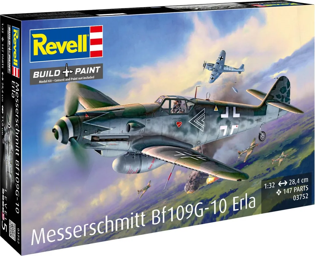 Maquette Avion Messerschmitt Bf109G-10 Erla Revell 1:72 Militaire