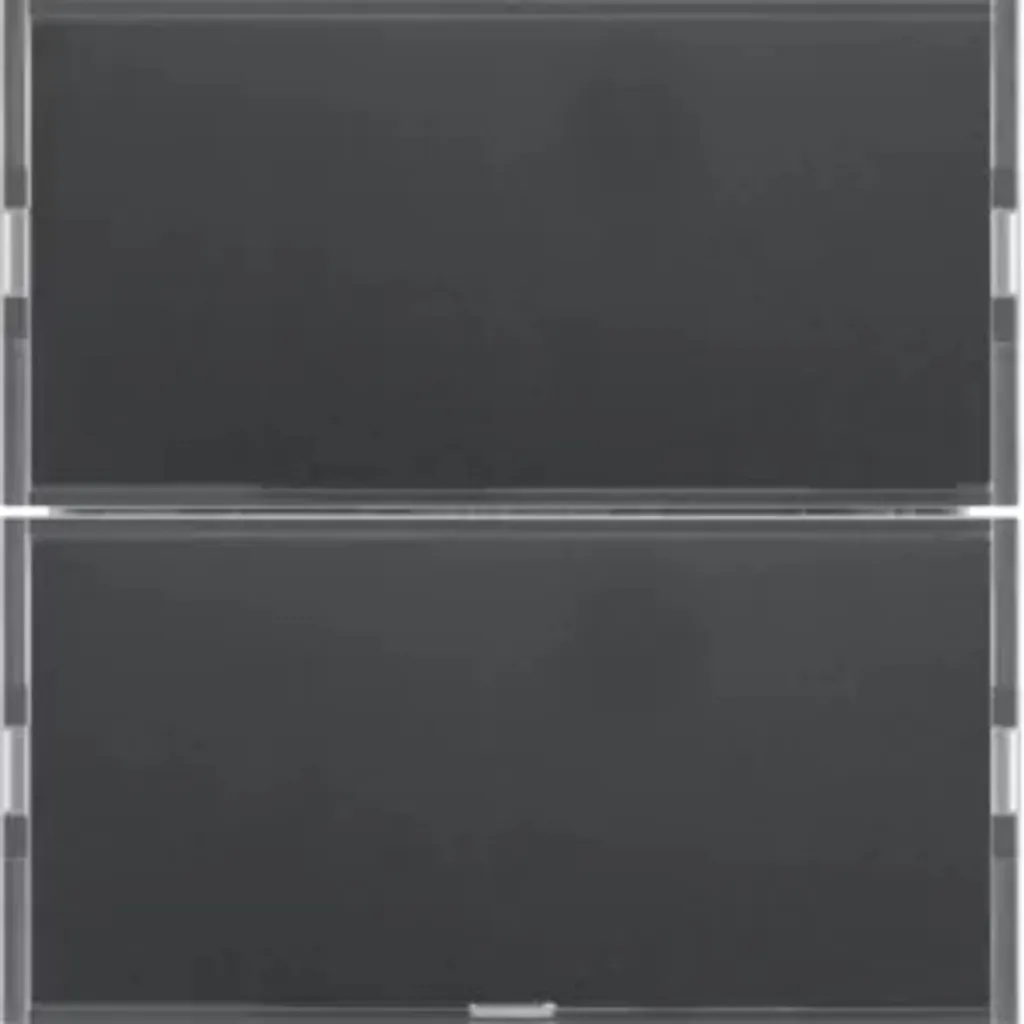 Bouton-poussoir double KNX Berker 80162785 finition Alu et Anthracite