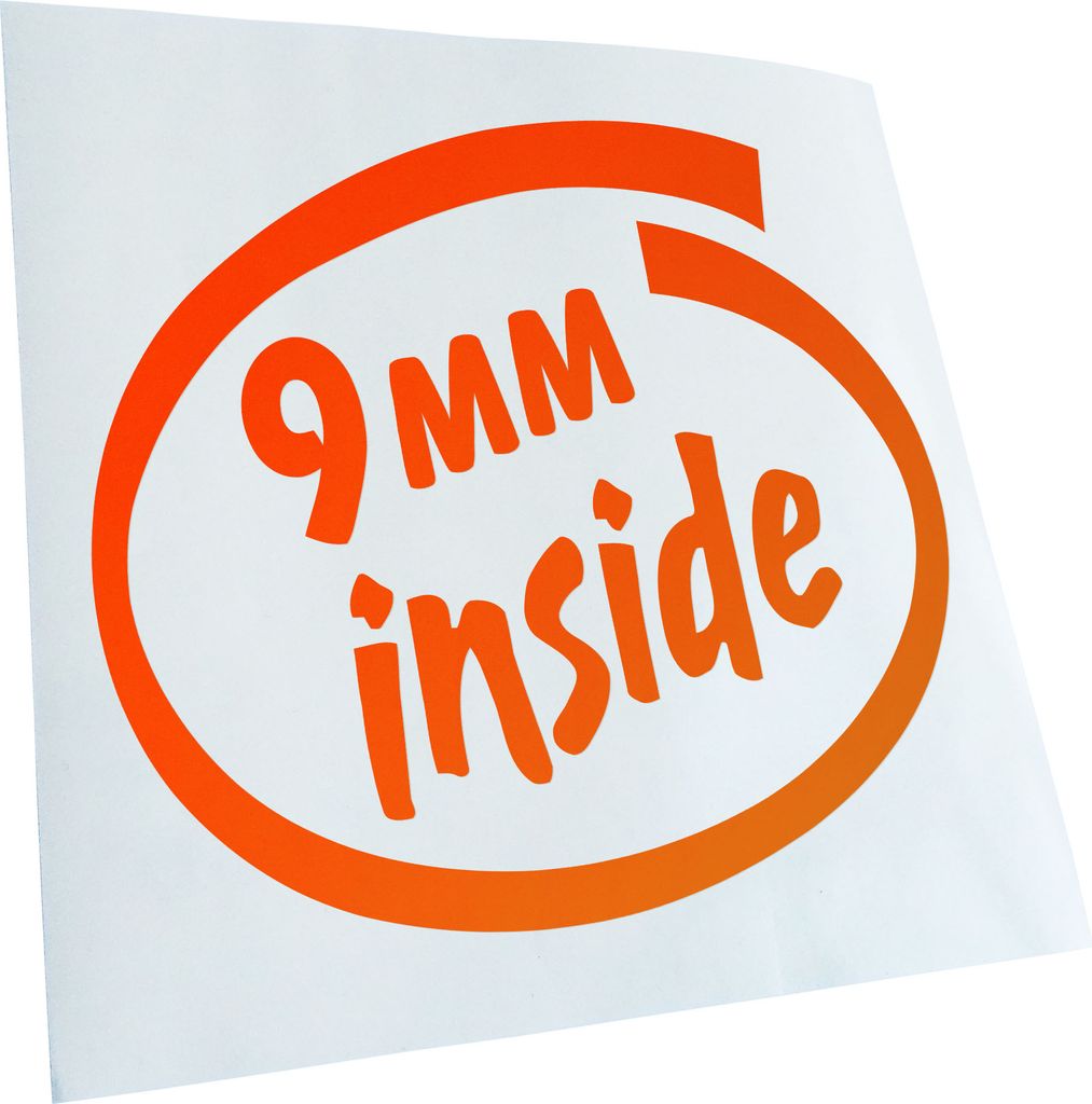 Kiwistar - Autoaufkleber - neonorange - 30 x 27 cm - 9 mm Inside - Heckscheibenaufkleber - Aufkleber für Auto Kfz Fahrrad, LKW, Truck Mofa