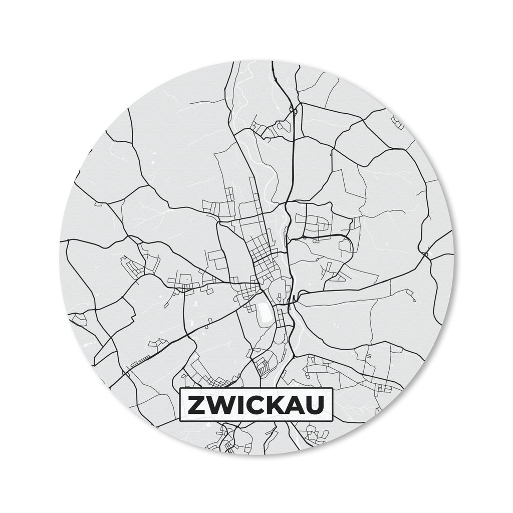 MuchoWow Mauspad Mousepad Deutschland - Stadtplan - Zwickau - Karte 30x30 cm - Mousepads - Maus Mat - Pad - Mausunterlage - Tischunterlage - Schr...