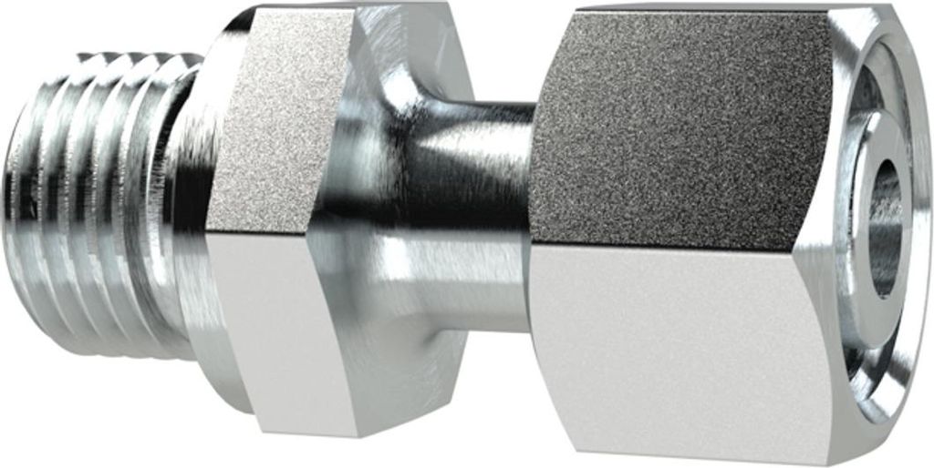 Riegler Einstellbare gerade Einschraubverschraubung, M20x1,5a., Rohr-AØ14mm, Stahl verz.