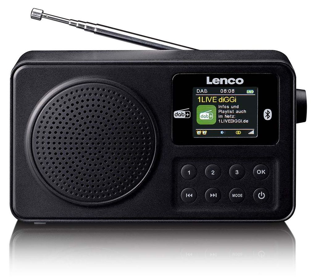 Lenco PDR-033BK - Tragbares DAB+/FM-Radio mit Bluetooth® Produktbild 
