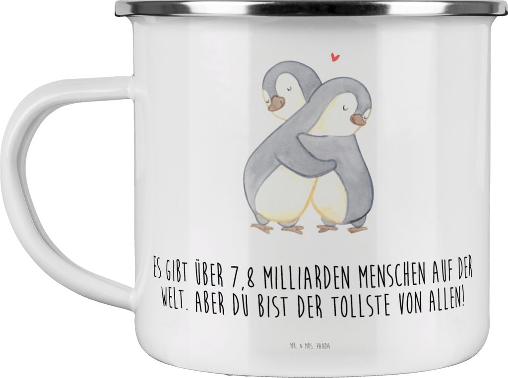 Mr. & Mrs. Panda Teebecher Pinguine Kuscheln - Weiß - Geschenk, Jahrestag, Haferl, für Frauen, Mitbringsel, Hochzeitstag, Outdoor Tasse, Valentin...