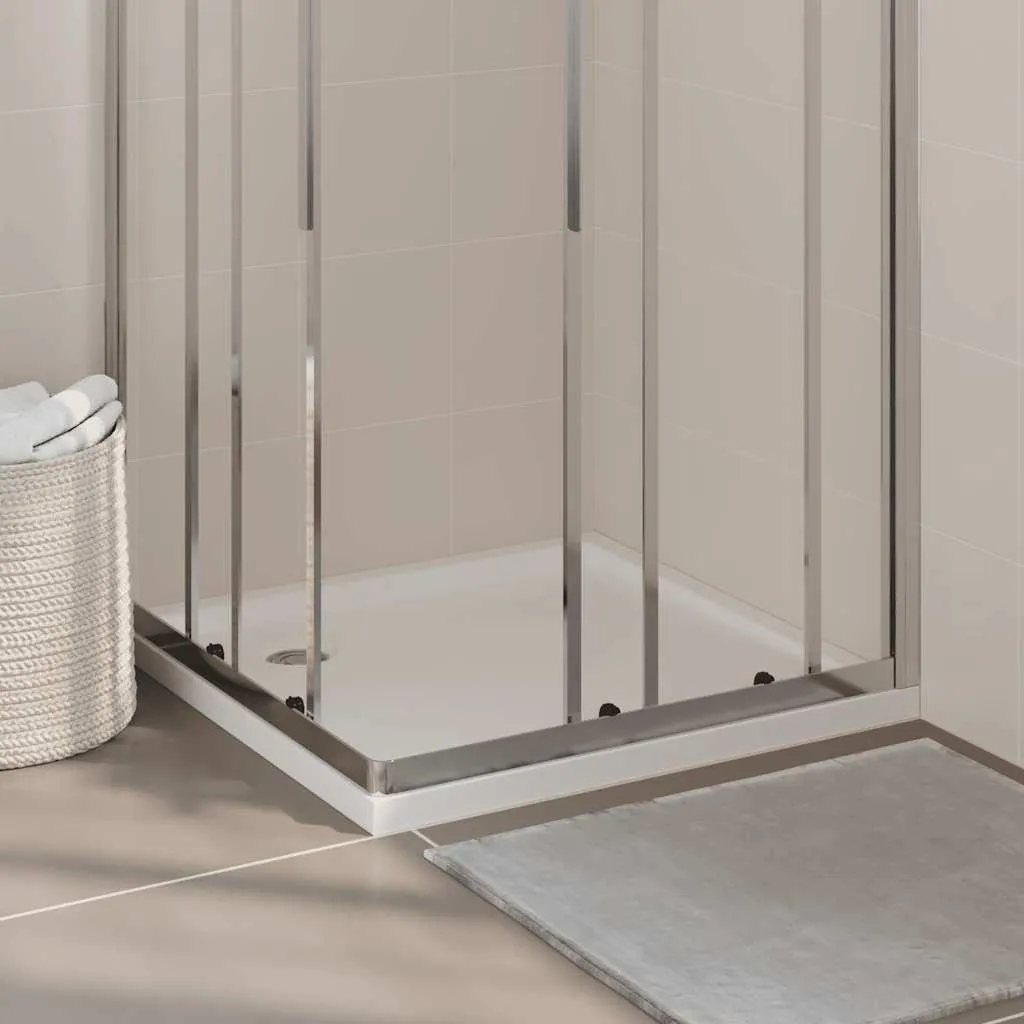 vidaXL Receveur de Douche Carré en ABS Blanc - Bac 80x80 cm Robuste