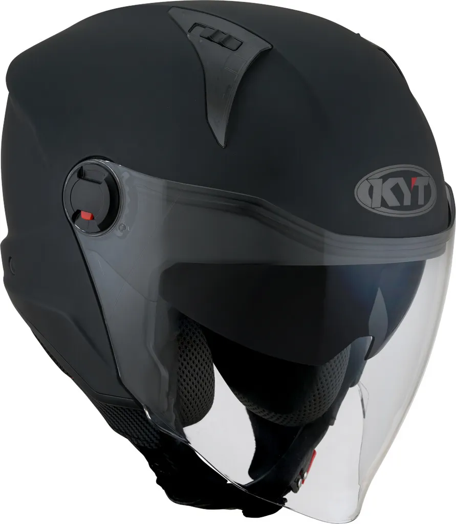 Casque Jet KYT D-CITY noir mat S - Équipement moto homologué ville