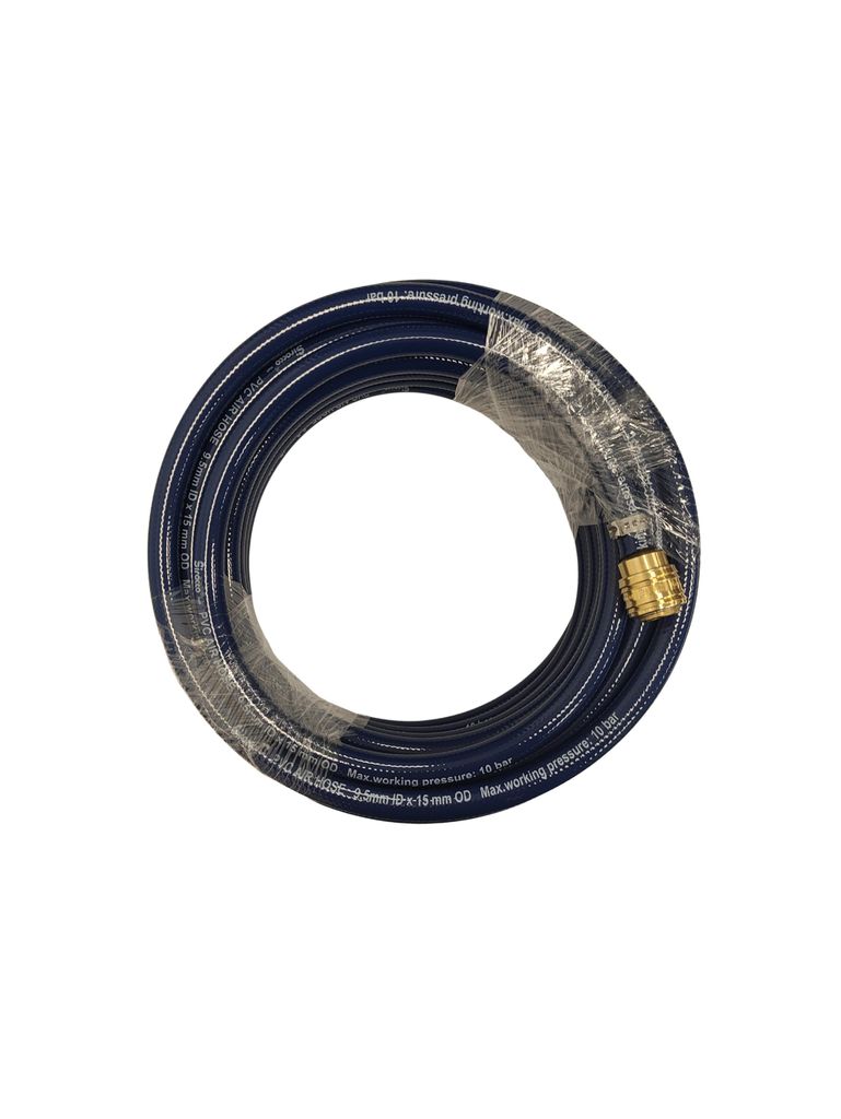 Sirocco Druckluftschlauch Garnitur DarkBlue 9,5mm ( 9mm) innen 15mm außen Gewebe 10m