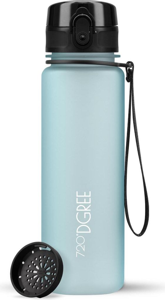 uberBottle softTouch Trinkflasche mit Sieb 500ml / Ice Blue/ 720DGREE