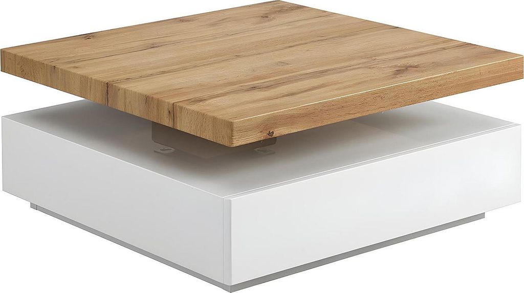 KYRIA Couchtisch - 1 Schublade und drehbare Platte - MDF - Produktbild 