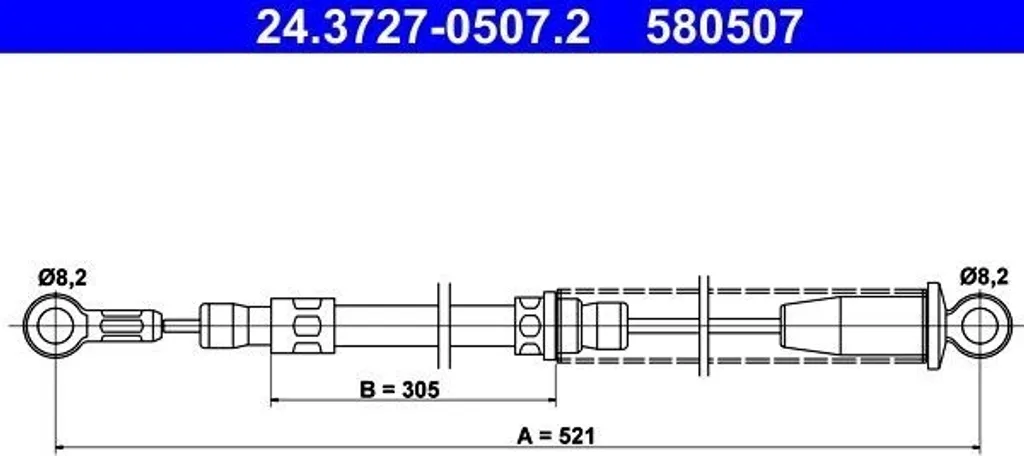 Câble de frein à main Fiat Uno OE 5951339 pour rénovation freinage