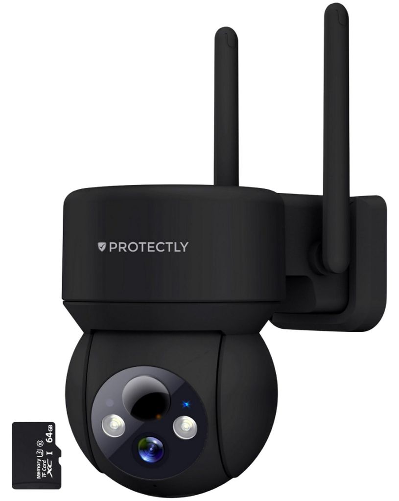 Protectly® 2K Überwachungskamera Außen – WLAN Kamera mit Produktbild 