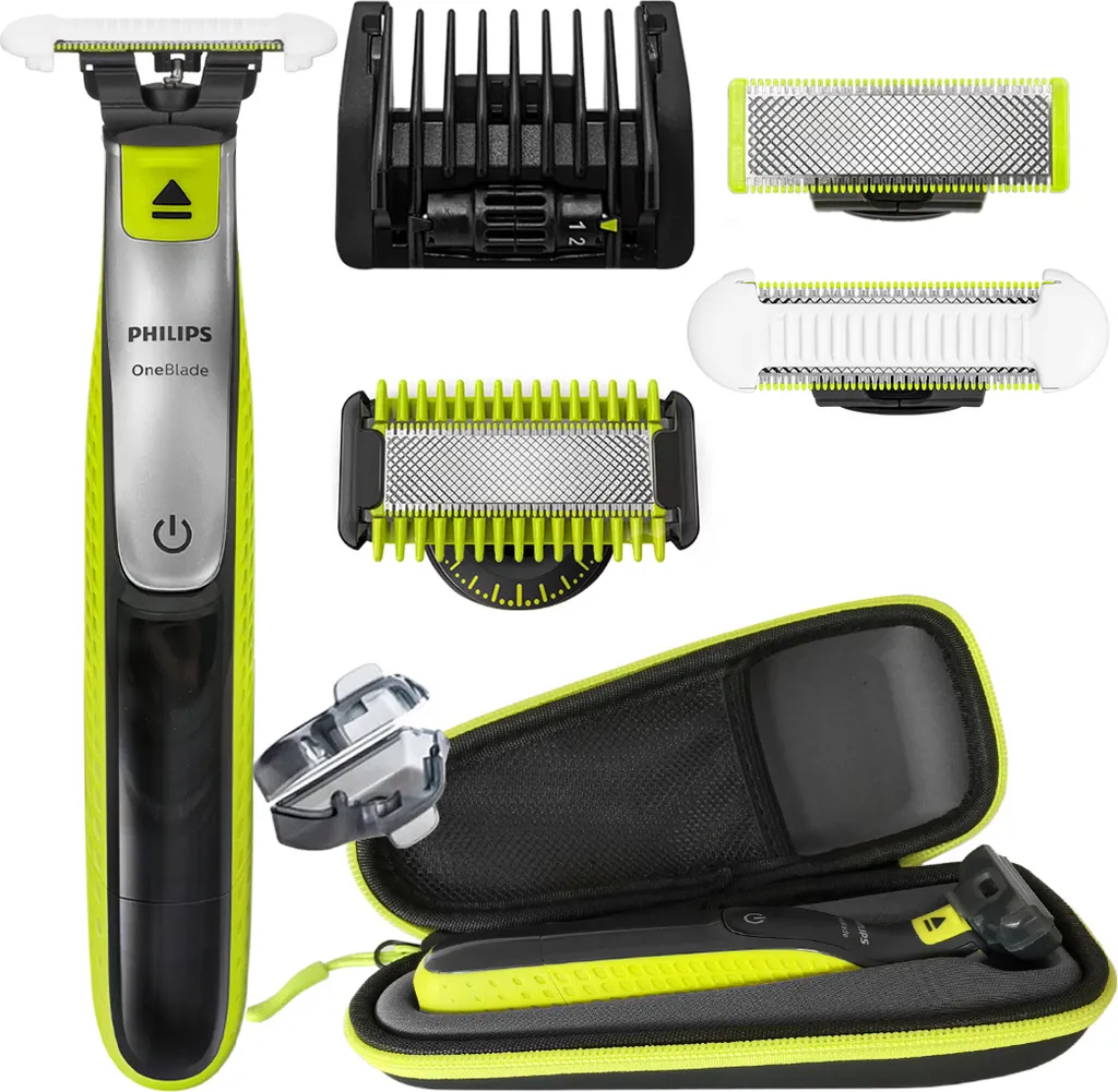 Philips Oneblade QP2834/20 rasoio + Philips Oneblade SkinProtect QP229/52 lama 1 pezzo + custodia