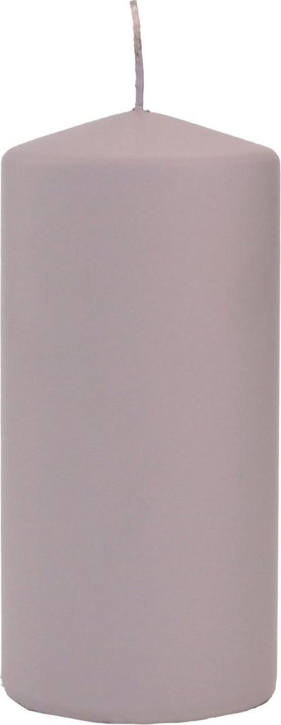 INNA-Glas Stumpenkerze LYCANTHIA, Frosted Pastel, mauve, 15cm, Ø7cm, 63h - Votivkerze