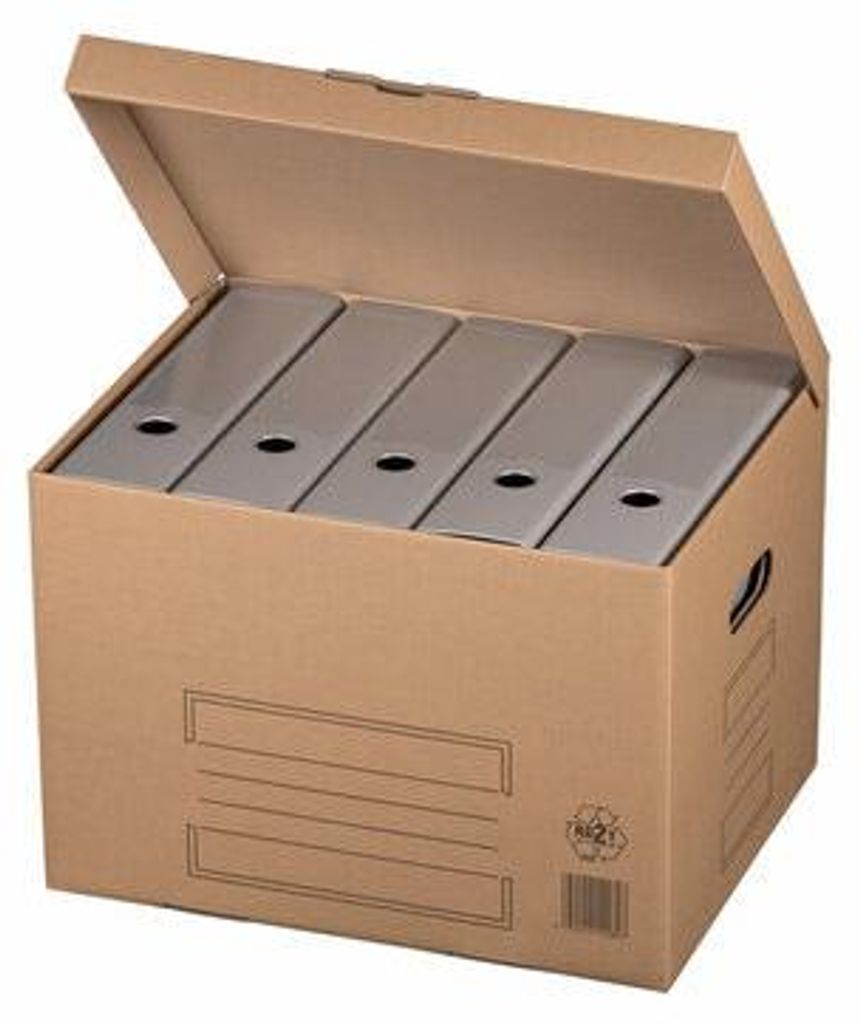 10x Archivbox mit Klappdeckel und Automatikboden Produktbild 