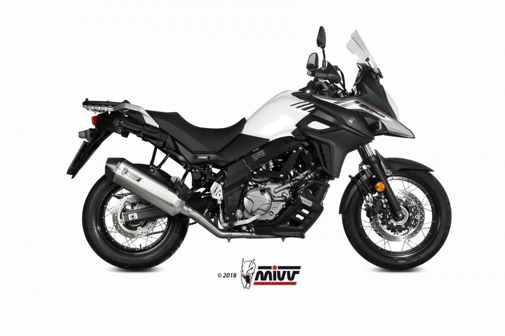 Mivv SPORT Schalldämpfer SPEED EDGE SLIP-ON Edelstahl Carbon Cap für SUZUKI DL V-STROM 650 BJ 2017 >