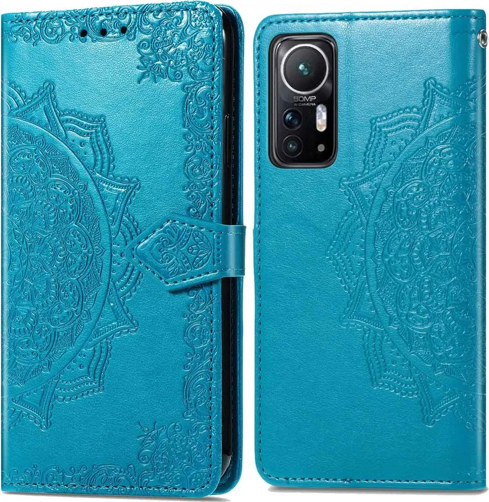 Custodia a libro imoshion Mandala Xiaomi 12 / 12X Turchese | Cover Portafoglio