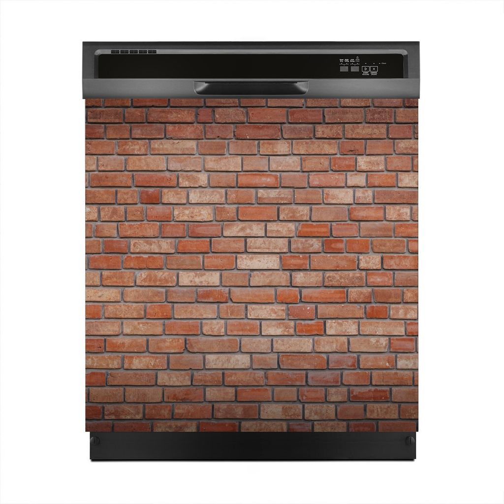 Aufkleber sticker 60x60 cm Dekorative folie Spülmaschine - Rot Wand Ziegel Backstein