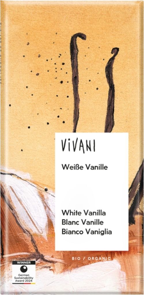 Vivani 285957, Biała czekolada, 80 g, Wanilia, 2660 kJ, 641 Zdjęcie produktu 