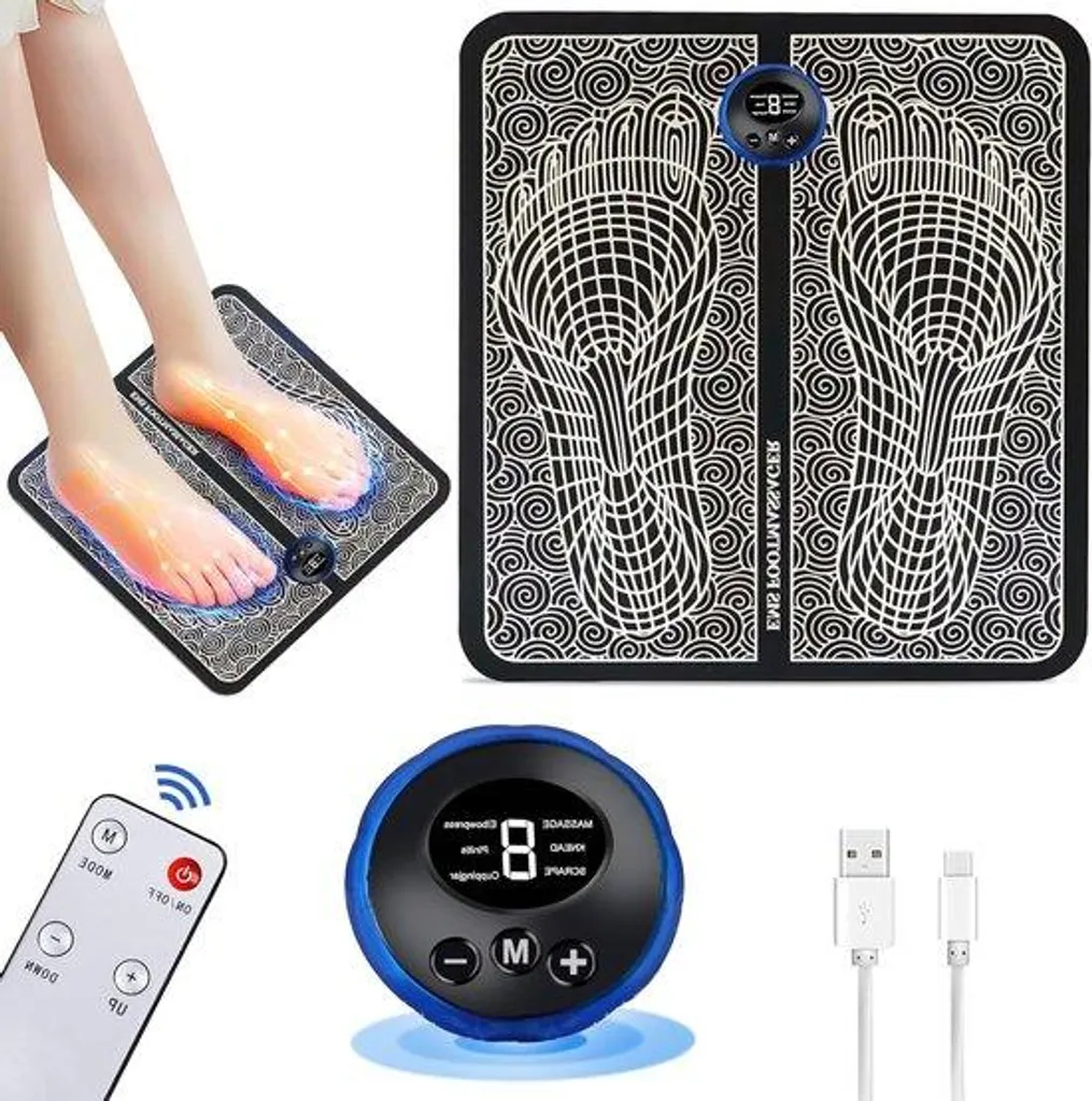 Appareil de massage EMS avec 8 modes et 19 fréquences de stimulation