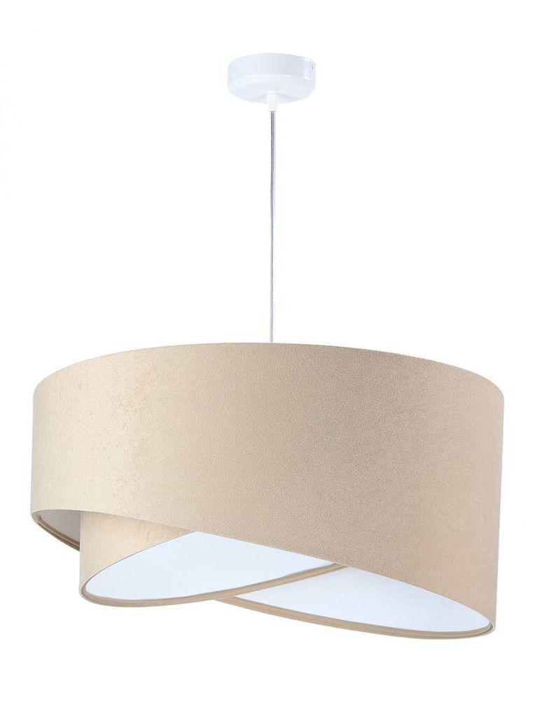 Hängeleuchte Galaxy beige, weiß 1 x E27 Ø 50cm H:105cm dimmbar
