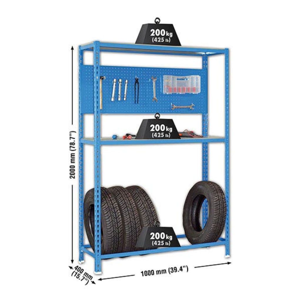 Simonrack Werkbank-Set SIMONRACING blau 100,0 x 40,0 x 200,0 cm