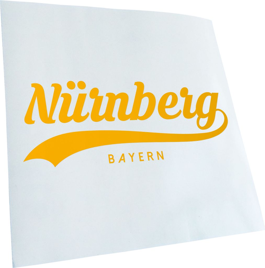 Kiwistar - Autoaufkleber - Nürnberg Bayern - Gelb - 24x9cm - Aufkleber für Auto, Laptop, Fahrrad, LKW, Motorrad mehrfarbig JDM Decal Racing