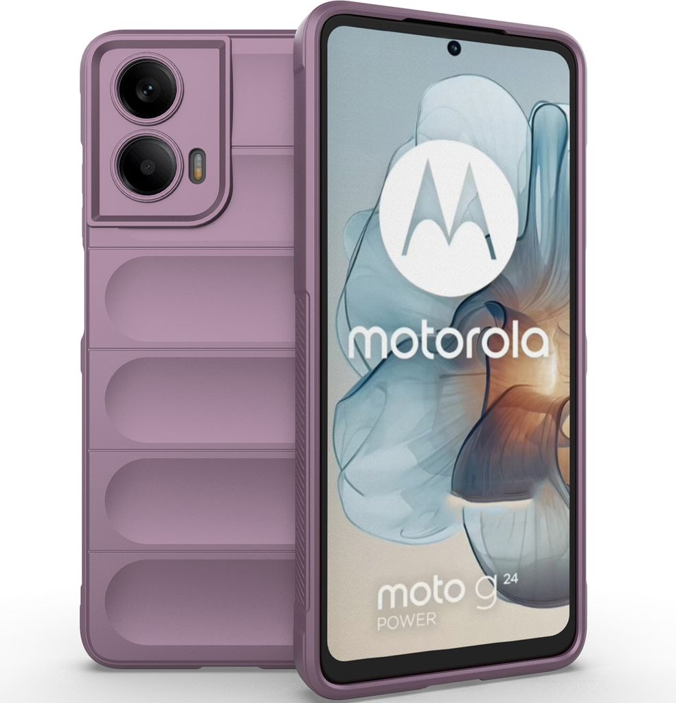 Handyhülle für Motorola Moto G24 Power Weich TPU Silikon Stossfest Anti-rutsch Hülle Lila