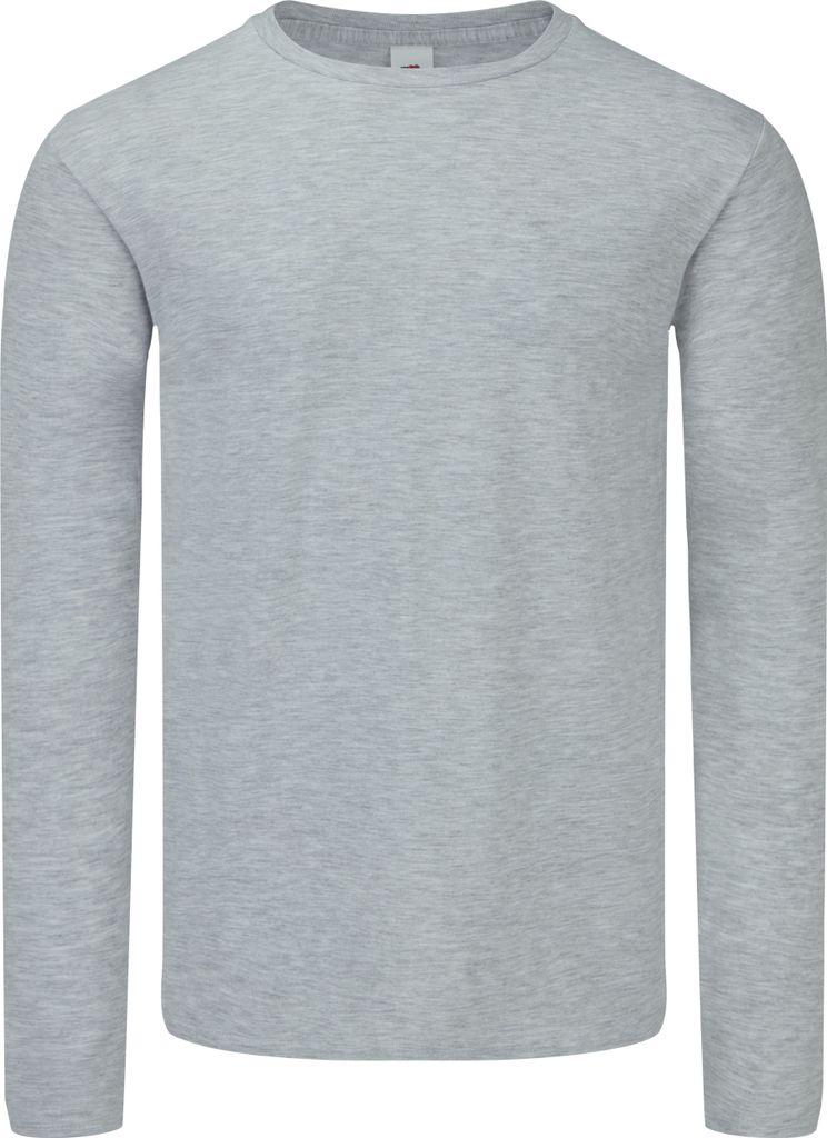 Fruties Langarm-T-Shirt für Männer Aril grau meliert L