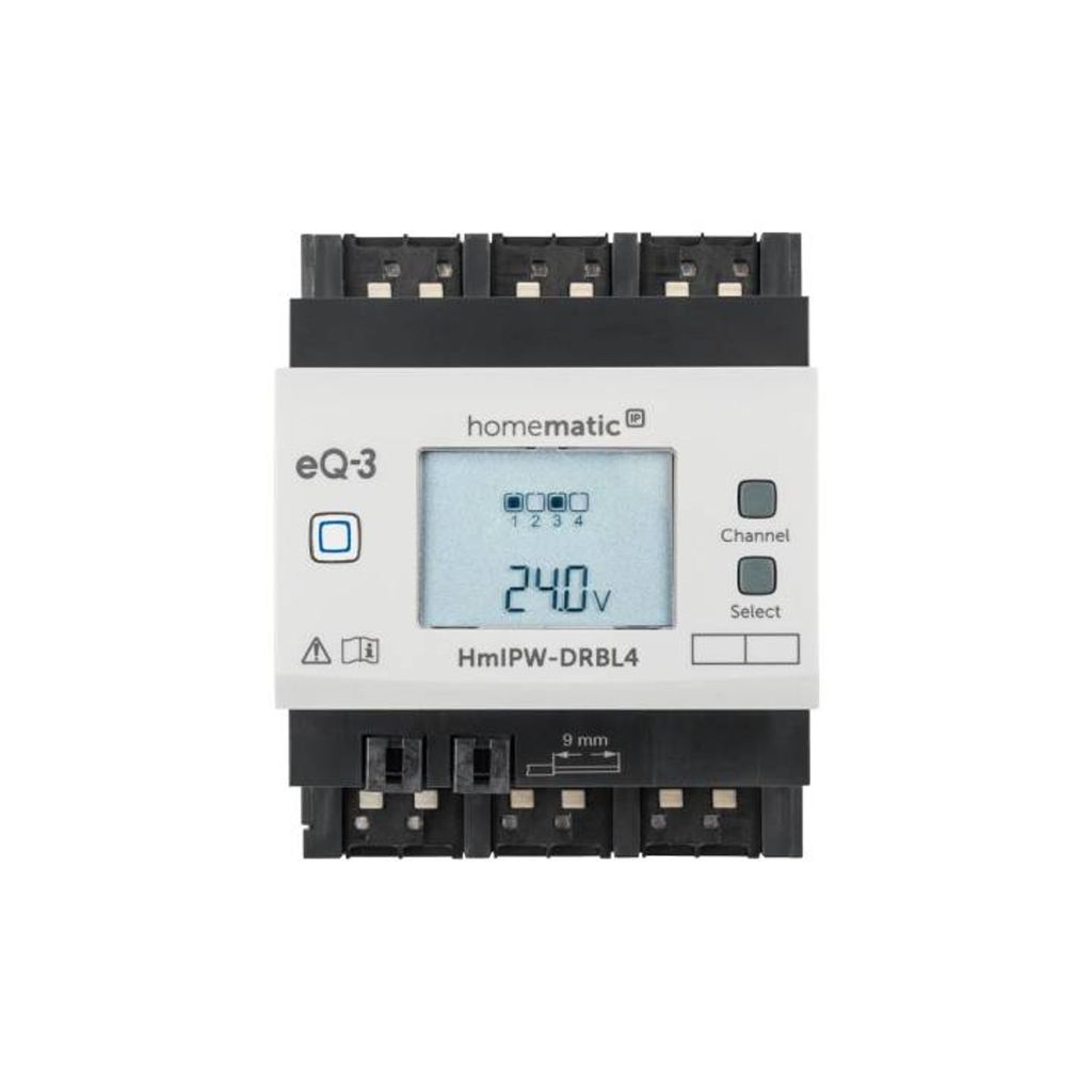 Homematic IP Wired Smart Home 4-fach-Jalousie-/Rollladenaktor HmIPW-DRBL4, VDE
