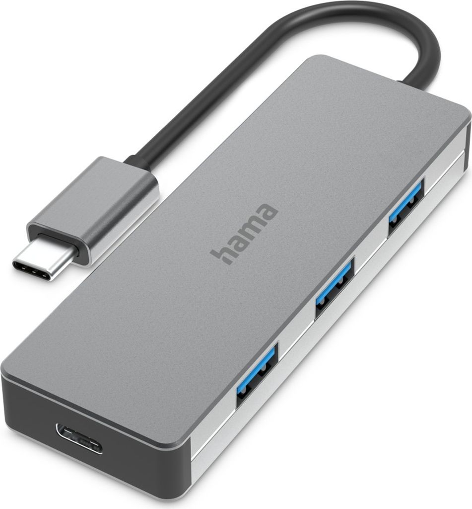 Hama USB-C-Hub 4 Ports, USB 45691 Gen2, 10 Gbit/s, Alu